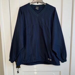 VINTAGE Oakley Software | Navy Blue Pullover Windbreaker Jacket Long Sleeve